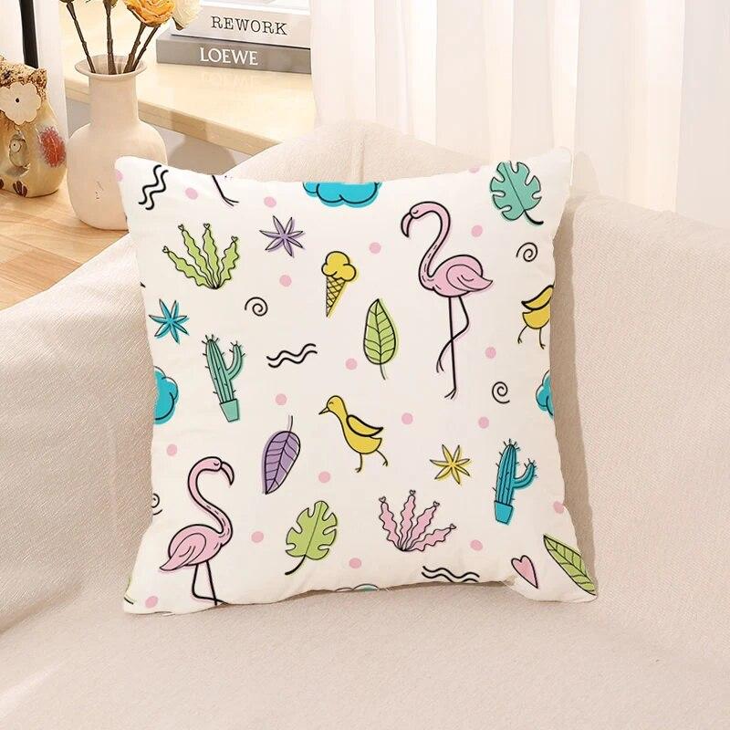 Rosa Flamingo Kissenbezug Kissen für Sofa Quadratisch Auto Suite Zimmer Dekoration