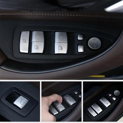 Zubehör für BMW 1er 3er 4er F20 F21 F22 F23 F30 F31 F34 F36 Chrom Tür Fensterheber Schalter Knopf Abdeckung Zierleiste Aufkleber