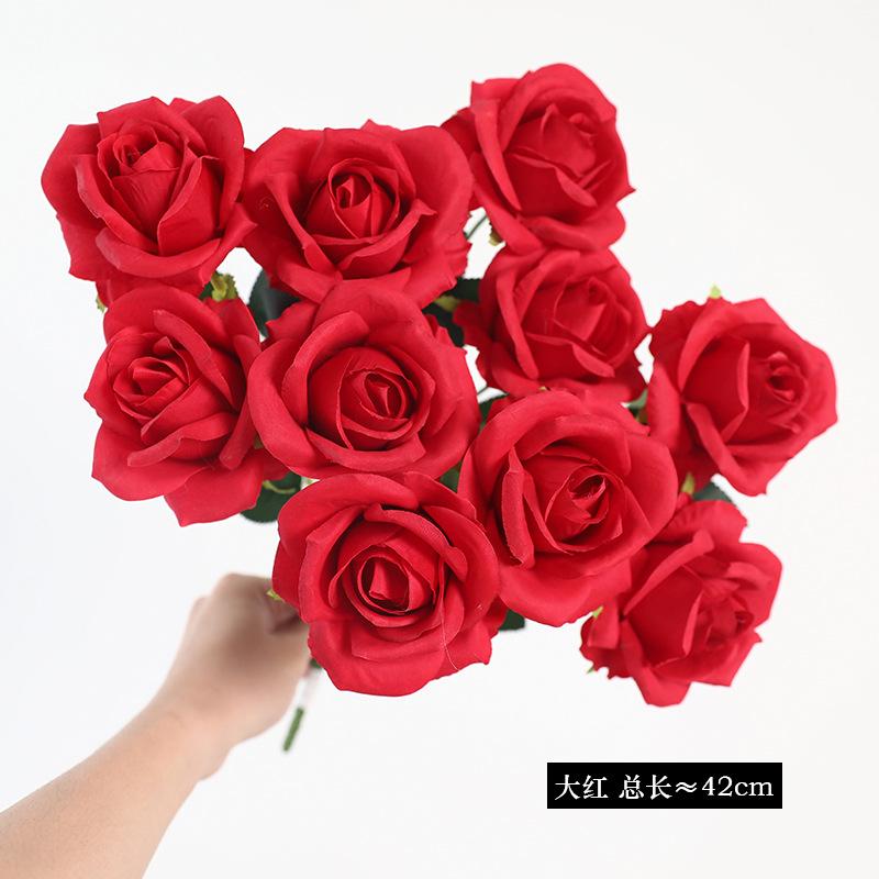 

10 head bundle of simulated roses 10cm wedding auditorium set photography ornament