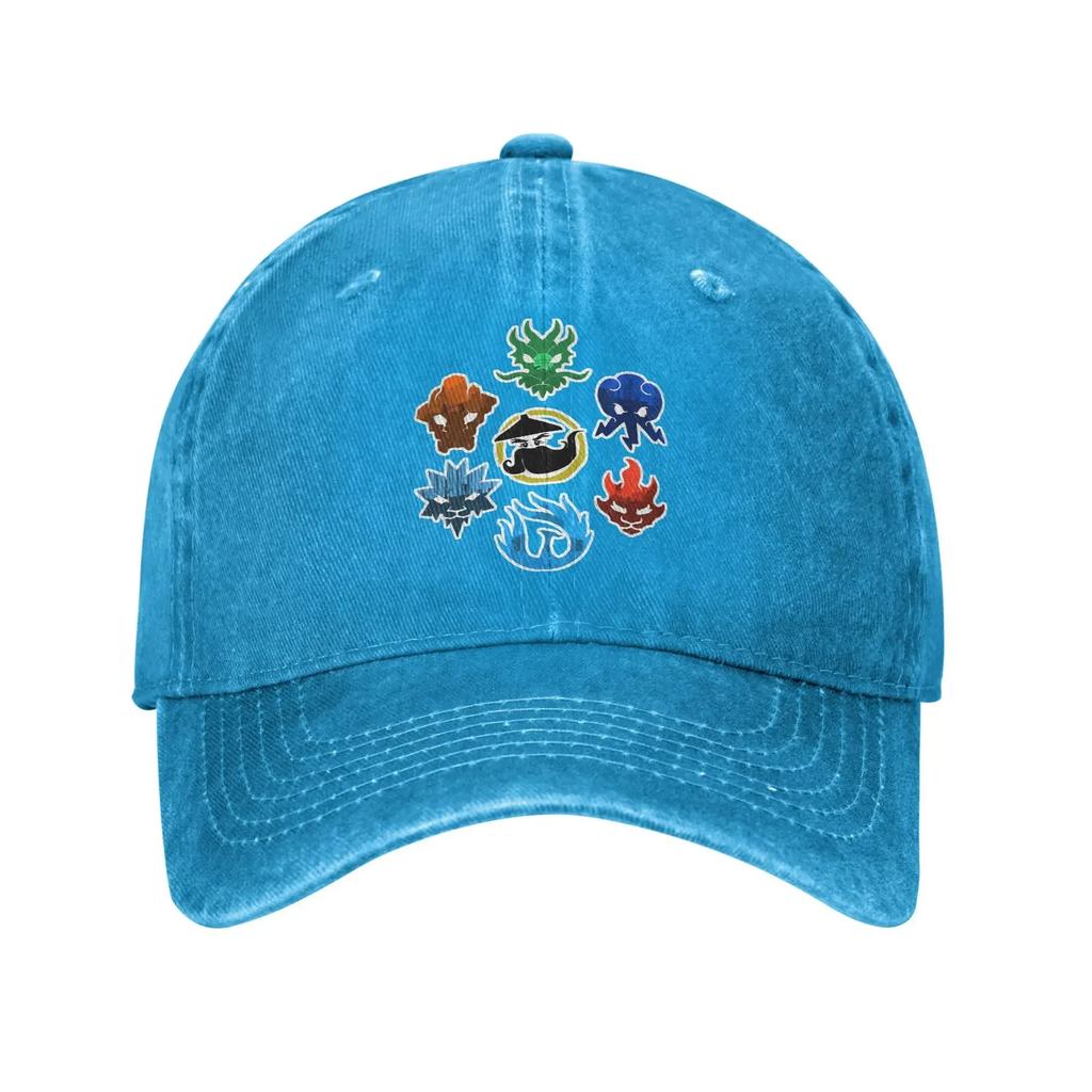 N-Ninjagos Anime Game Cartoon Baseball Cap for Men Women Distressed Denim Washed Snapback Cap Activities Unstructured Soft Hats