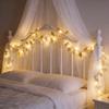 20LED Golden Tiny Leaves Copper Wire String Lights Battery Powered Fairy Lights for Home Wedding Party Christmas DIY Decoration