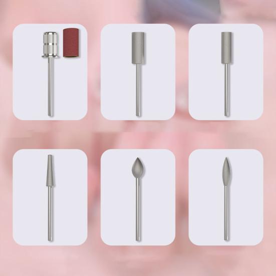 Electric Nail Polisher with 6 Attachments USB Manicure Tool for Fingernails And Toenails High Speed 35000RPM Nail Machine for Home And Salon Use