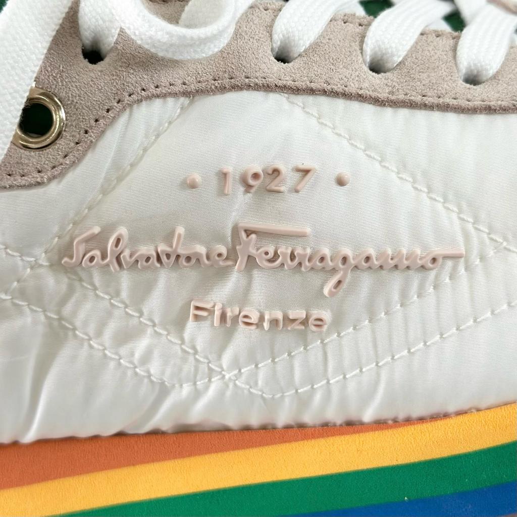 Excellent Salvatore Ferragamo sneakers IGGY GanciniMetal multicolor 6.5 0756565 Used