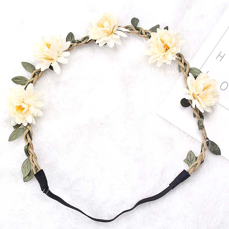 Haarschmuck Kunstblume Party Frauen Hot Sale Girlande 1 Stück Für Mädchen Blumenkrone Diademe Stirnband Schmuck Accessoire