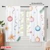 2 Stück, 2D-Flachdruck Vorhang Beliebter Weihnachtsschmuck Schneeflocken Hirsche Bäume (2) Polyester (ohne Stange) Heimdeko für