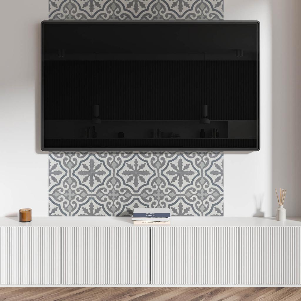 Winylowy Panel Samoprzylepny Do Pokoju Młodzieżowego 120X60 Cm Wzór Mozaiki Z Ornamentami