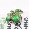 Rerto Bee Crystal Brooches For Women Enamel Rhinestone Animal Tassel Lapel Pins Men'S Suit Collar Pin Badge Accessories