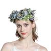 Bride Flower Headband Floral Garland Headpiece Bohemian Flower Crown Headband Boho Bridal Flower Wreath Hair Hoop