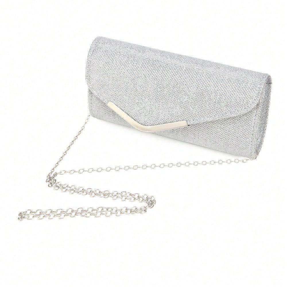 Mode Avondtas, Dames Handtas, Schoudertas, Ketting Diagonaal Kleine Vierkante Tas. silvery veelkleurig