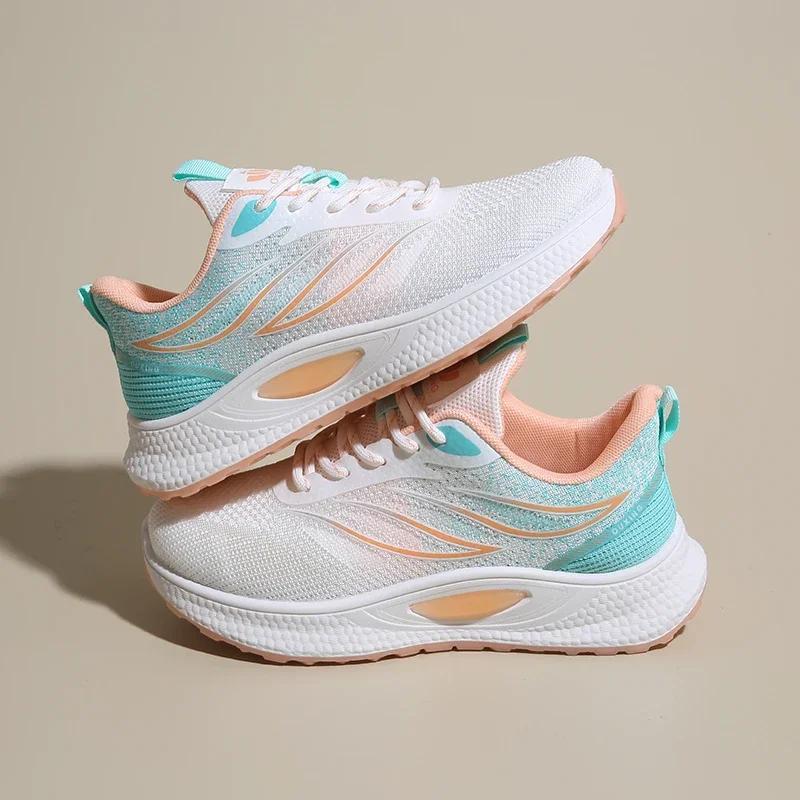 

Весна Женщины Новая Сетка Легкий Спорт Дышащий На шнуровке Фитнес Удобная Толстая подошва Повседневная Обувь для бега Tenis Masculino 35 хаки