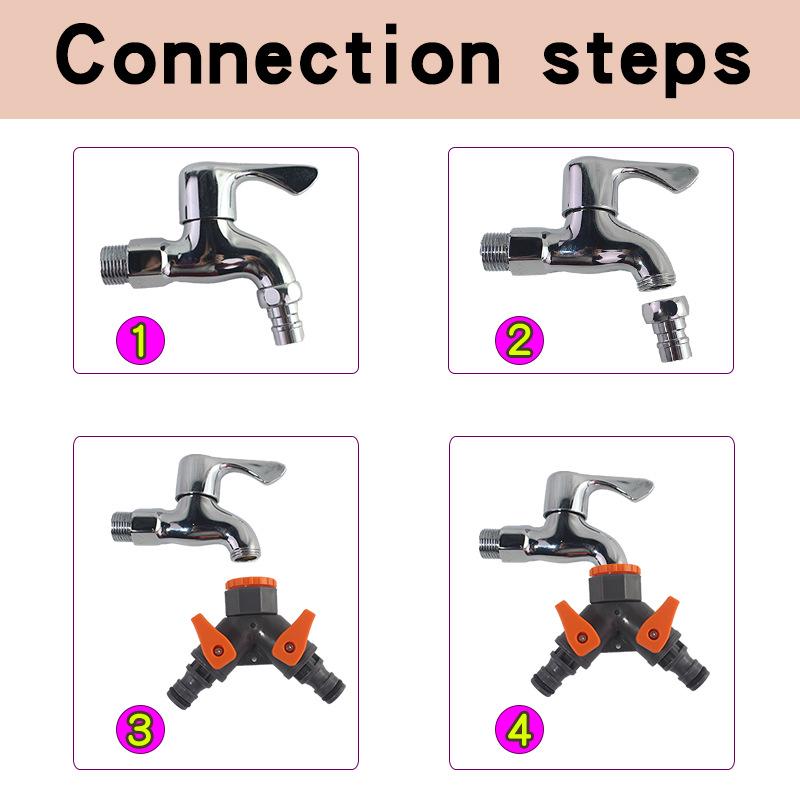 Verdickter ABS-Vierwege-Wasserrohr-Schnellverbinder mit Schalterventil-Verteiler