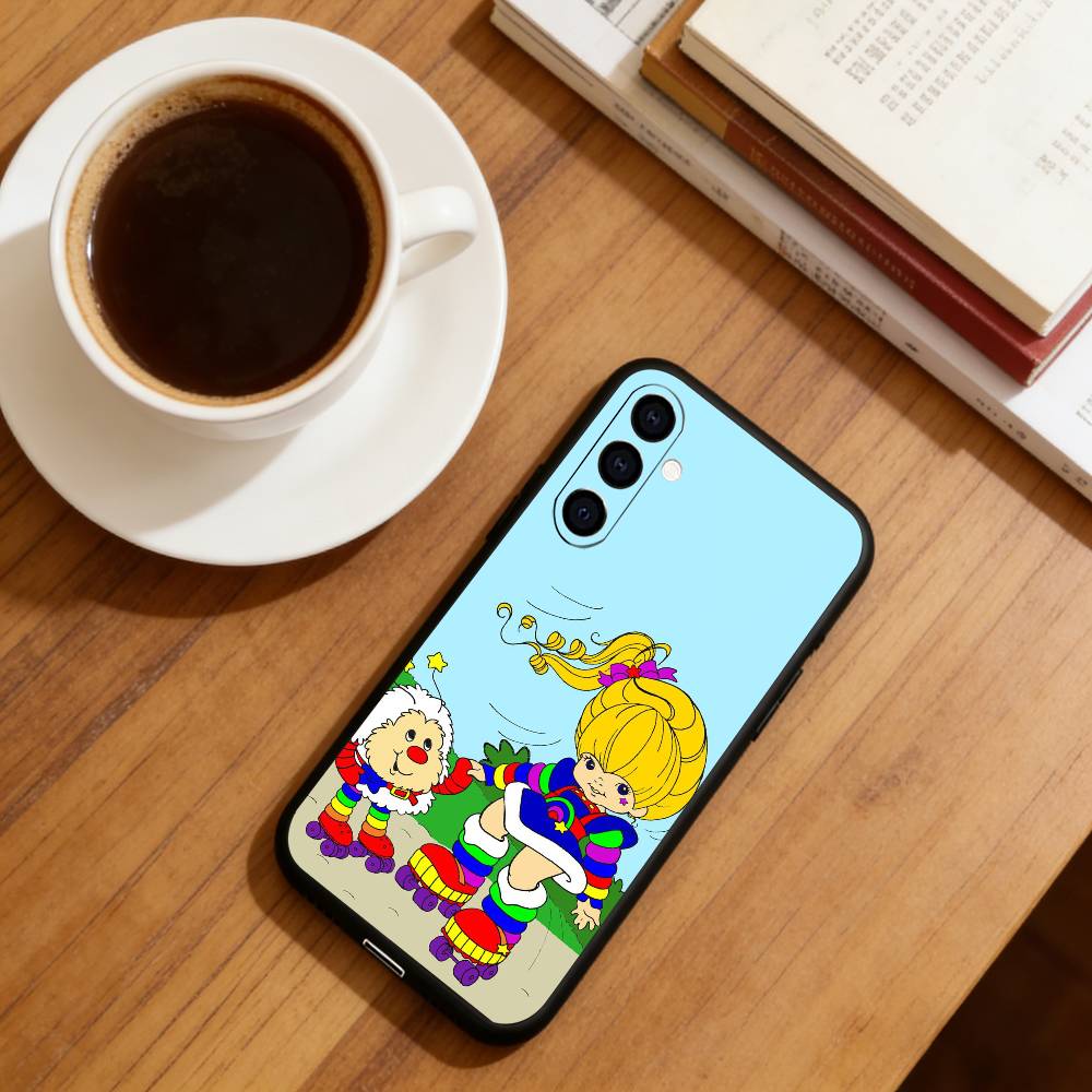 Cute Retro Rainbow Pony Phone Case For Samsung Galaxy A73,A72,A71,A70,A53,A52,A51,Others Soft Black Cover