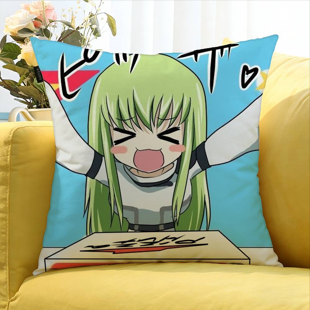 Anime C-Code Geass-S World Various Sizes Square Pillow Case For Car Home Bedchamber Decor