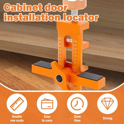 Cabinet Door Positioning Tool Adjustable Height Cabinet Door Installation Positioner Aluminum Alloy Mounting Jigs for Home