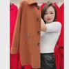 Women's Double-Faced Woolen Mid-Length Coat - Loose, Stylish, Warm, Perfect for Autumn and Winter