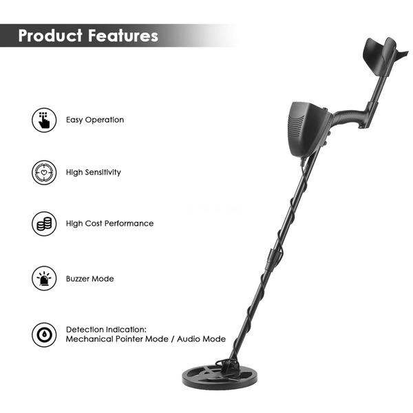 Portable Underground Metal Detector Adjustable Gold Detector Treasure Hunter Gold Digger Metal Detection Instrument