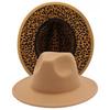 Leopard Print Inner 11 Color Top Hat Jazz Hat Felt Hat Big Brim Solid Color Cashmere Hat