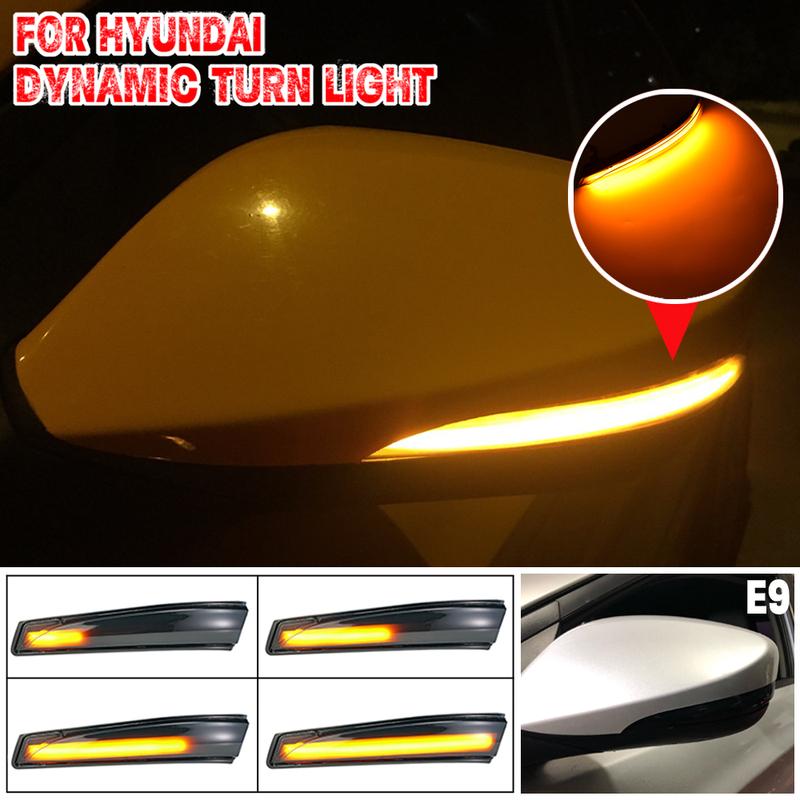 Side Mirror Flashing Light LED Dynamic Turn Signal Light Flowing Water Blinker For Hyundai Elantra GT Avante MK5 MD UD Veloster