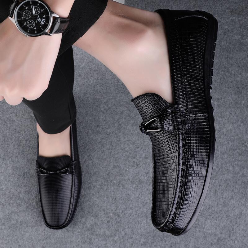 Fashion Luxury Brand Genuine Leather Loafers Shoes Business Designer Adult Moccasins Handmade Men's Driving Shoes Male Driving Footwear