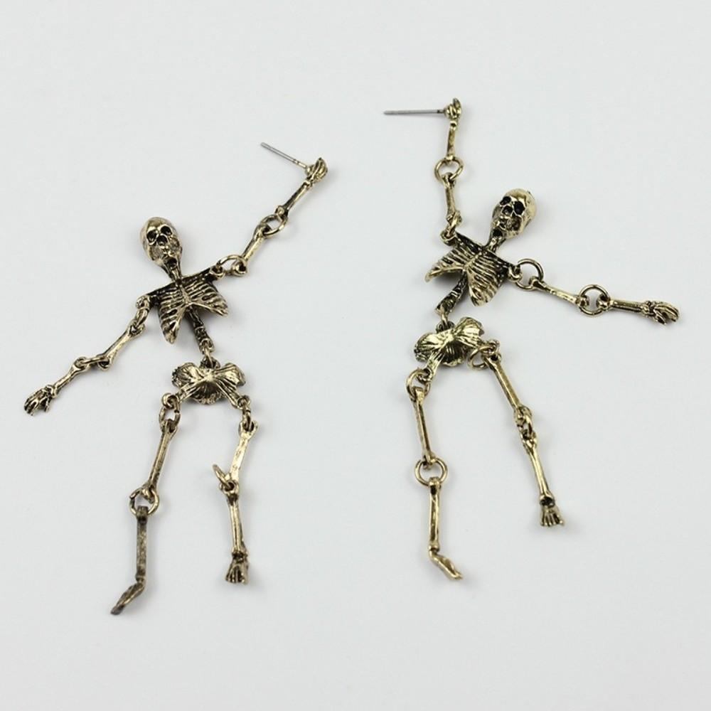 Hip Hop Halloween Earrings Zinc Zinc Alloy Imitation Human Bone Earrings Skeleton Earrings Accessories
