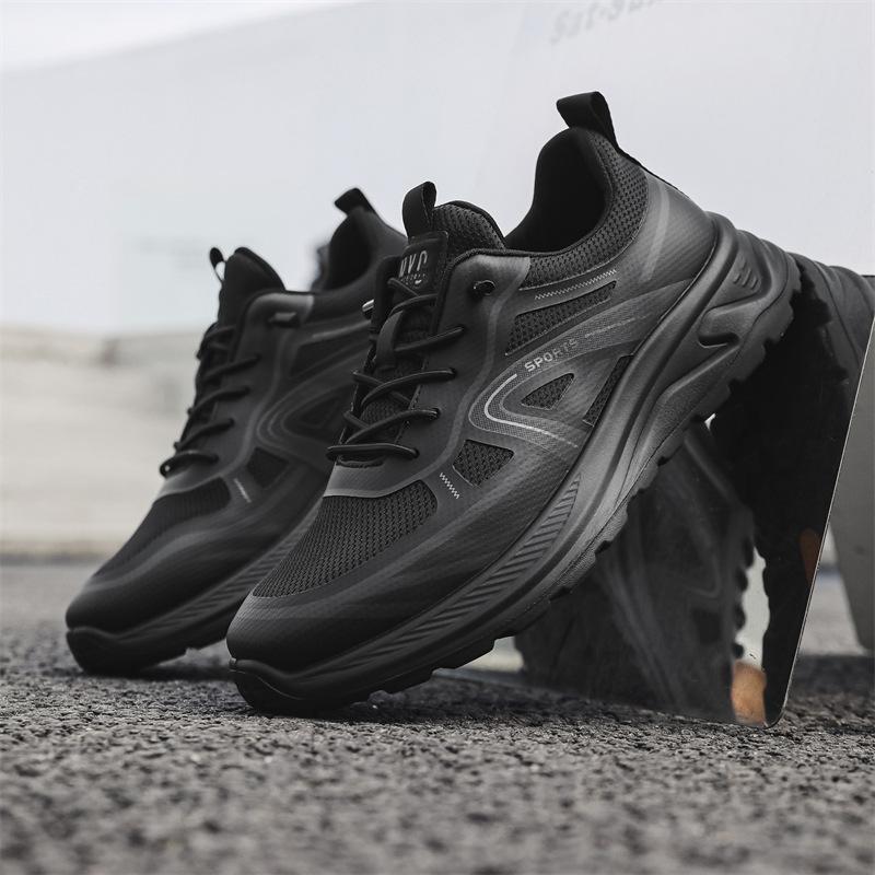 2025 Frühling neue Herren Plateau-Sportschuhe vielseitig atmungsaktiv Schnürschuhe Herrenschuhe Trend einfach Freizeitschuhe Mesh