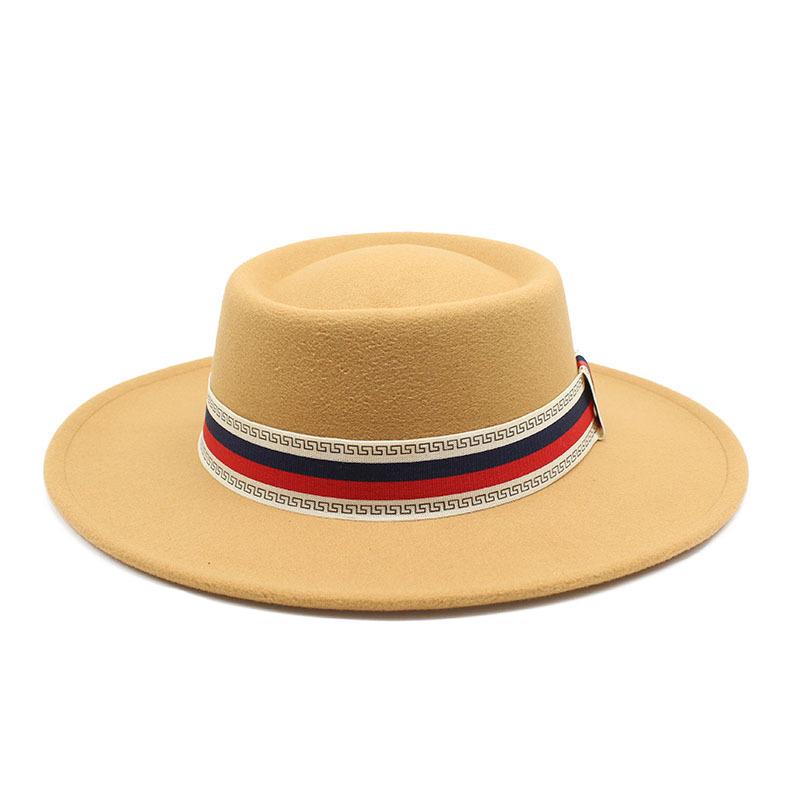 Big Brim Bump Dome Hat Woolen Top Hat Women'S Quarter British Retro Men'S Felt Hat French Jazz Hat