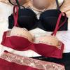 Ensemble de Lingerie de Luxe pour Femmes Dentelle Sexy 1/2 Bonnets Fins Push Up Été Sans Couture Confort Lingerie Sous-vêtements et Ensembles Culottes