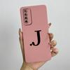 For Huawei Y7a Case Huawei P Smart 2021 Phone Case PPA-LX1 Luxury Letters Square ShockProof Soft TPU Silicone Back Cover Fundas