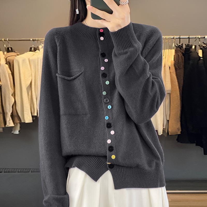 Winter Plus Size Autumn Women Solid Buttons Sweaters Jacket Knitting Fashion Oversize Casual Style Loose Cardigan Sweater