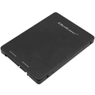 Qoltec Aluminiowy Adapter Na Dysk M.2 SSD | SATA NGFF Do SATA III | 2TB | Super Speed 6Gb/s | Czarny