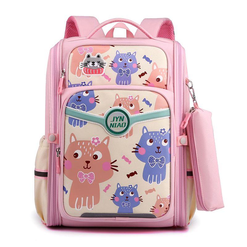 

2024 New Arrival Schoolbag Primary School Student Grade 1-2345 Boys and Girls Burden Reduction Spine Protection Ultra Light Durable Kids Backpack Pink without gifts