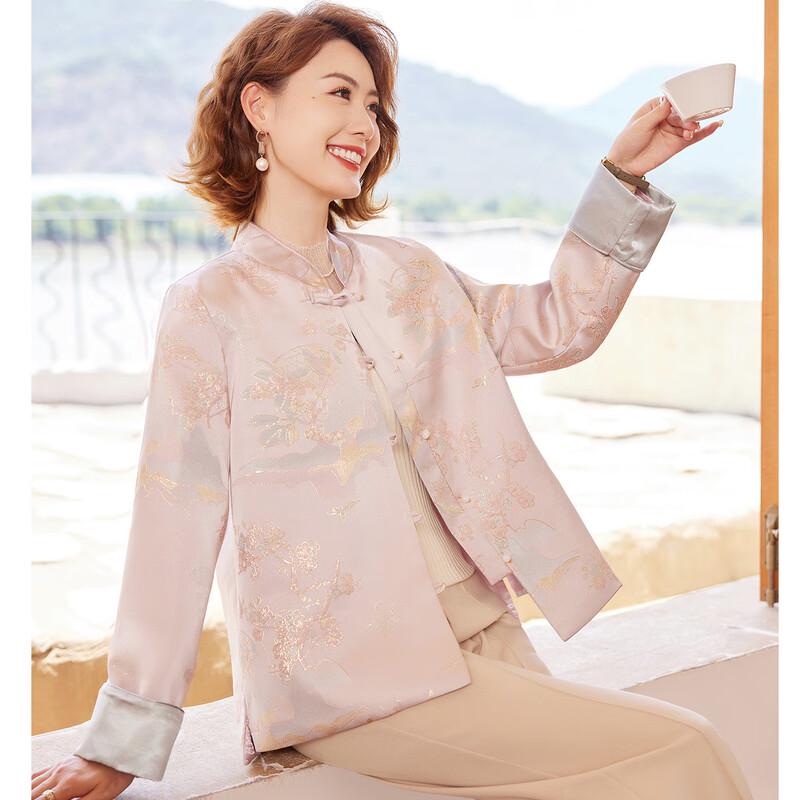 

Женская куртка в китайском стиле с воротником-стойкой 4XL