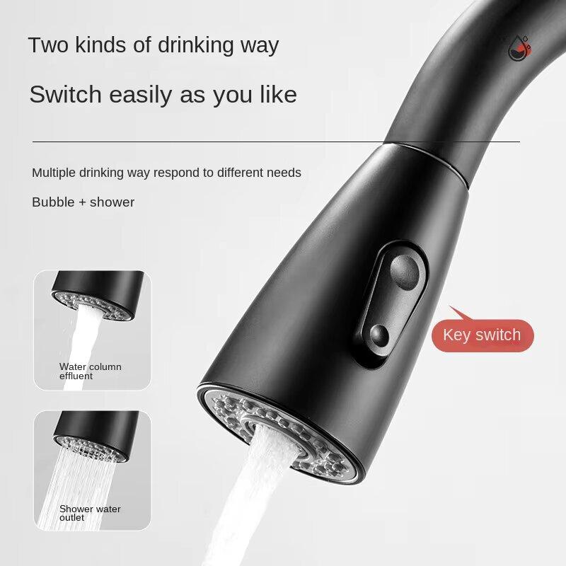 Edelstahl Küchenarmatur Einloch Ausziehauslauf Küchenspüle Mischbatterie Durchfluss Sprühkopf 360° Schwenkbare Reinigungsarmatur