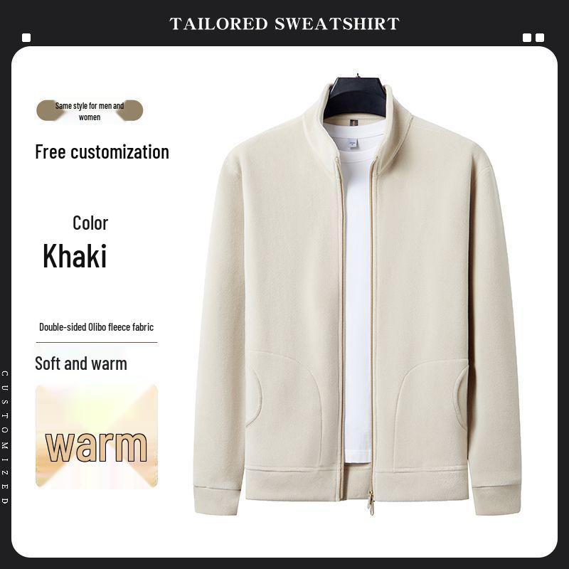 Customizable Logo Heavyweight Fleece Hooded Sweatshirt - Thickened Double-Sided Autumn/Winter Cardigan