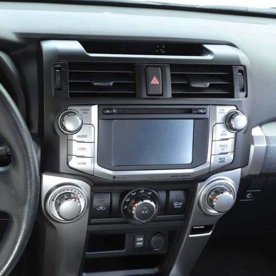 Center Console GPS Navigation Cover Trim Panel for 4Runner 2010- Matte Black