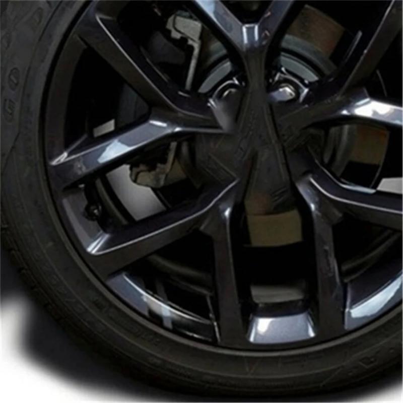 Car Stickers 6pcs Reflective Car Wheel Rim Vinyl Precision Cut Decal Sticker Pressure Activated Adhesive Auto Red Accessories