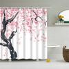 3D Tree Scenery Shower Curtains Bathroom Curtains High Quality Waterproof Polyester Bath Curtain with 12 Hooks for Home Decor