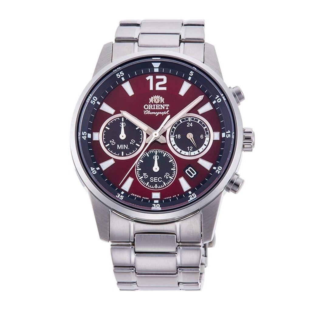 

Orient Sports Quartz Men s Watch with Red Dial, RA-KV0004R10B, Red, Quartz Movement.