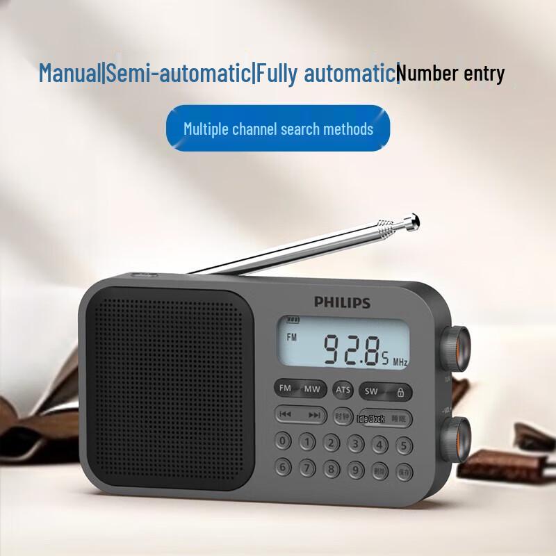 Philips TAR6108 Full-Band Radio with Alarm and Timer