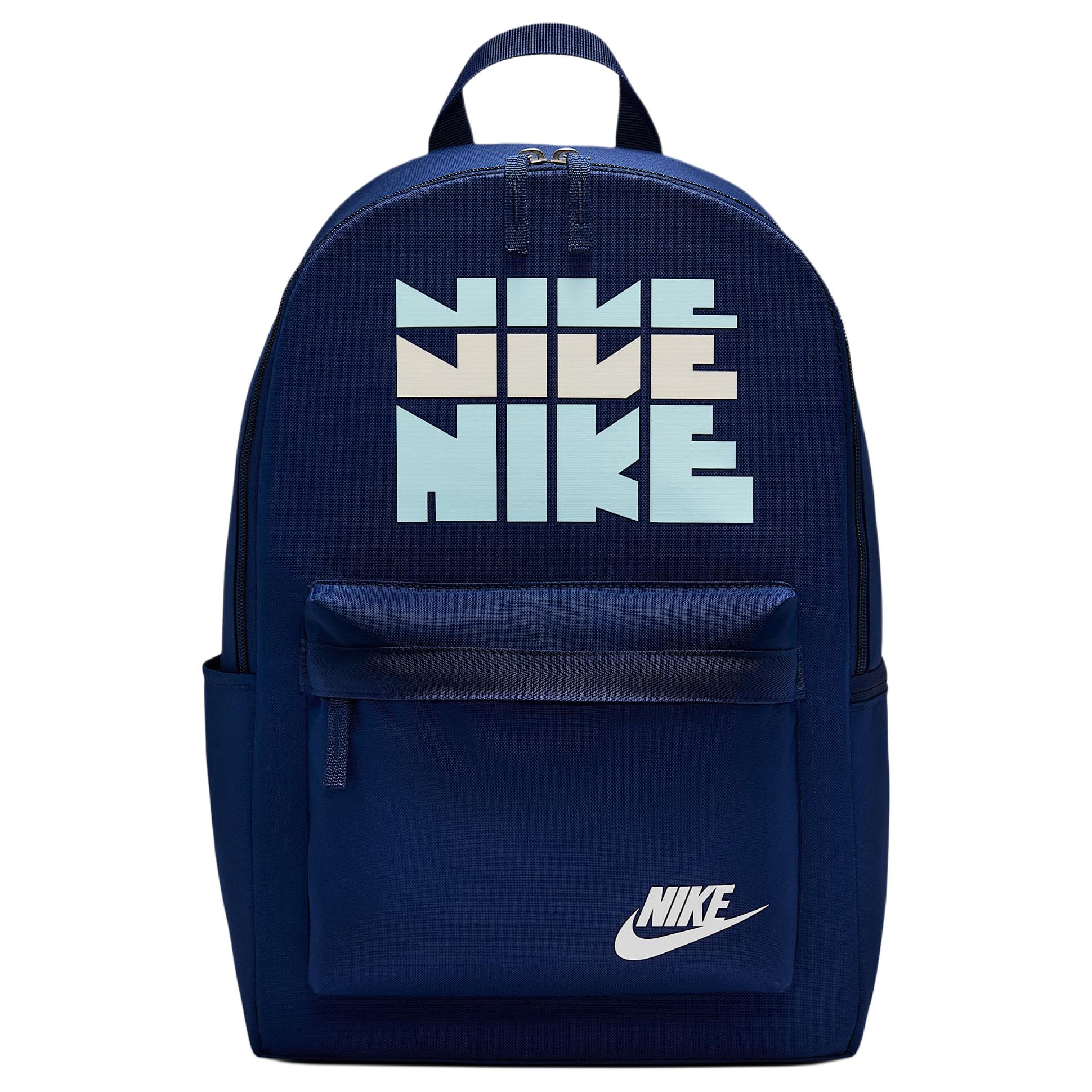 Nike Heritage 25L Large Capacity Logo Design Polyester Backpack Women Backpack Glacier-Blue HV6614492 Glacier Blue