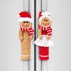 Christmas Supplies Refrigerator Handle Gloves Flannel Gingerbread Man Christmas Gift Small Gift
