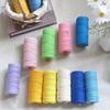 3mm 100% Cotton Cord Colorful Handmade Rope Twisted Macrame String DIY Home Wedding Decoration Supply Film Packaging 100m