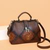 Retro Embossed PU Leather Crossbody Bag for Women Large Capacity Versatile Tote Handbag