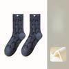 Feine Kaschmir-Mittelwaden-Socken für Damen, Dreidimensionale Dunkelblumen-Schleife, Warme Herbst- und Winter-Mädchen, Perlmuttfarbene Nahtlose Frottee-Socken