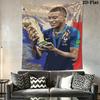 Kylian Mbappé Icon  Wall Hanging Printed Fabric Blanket Decorative Tapestries for Bedroom Living Room Home Decor