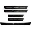 Car Styling Threshold Strip Carbon Fiber Sticker Door Sill Protector Accessories For Renault Clio Megane Logan Duster RS SS1