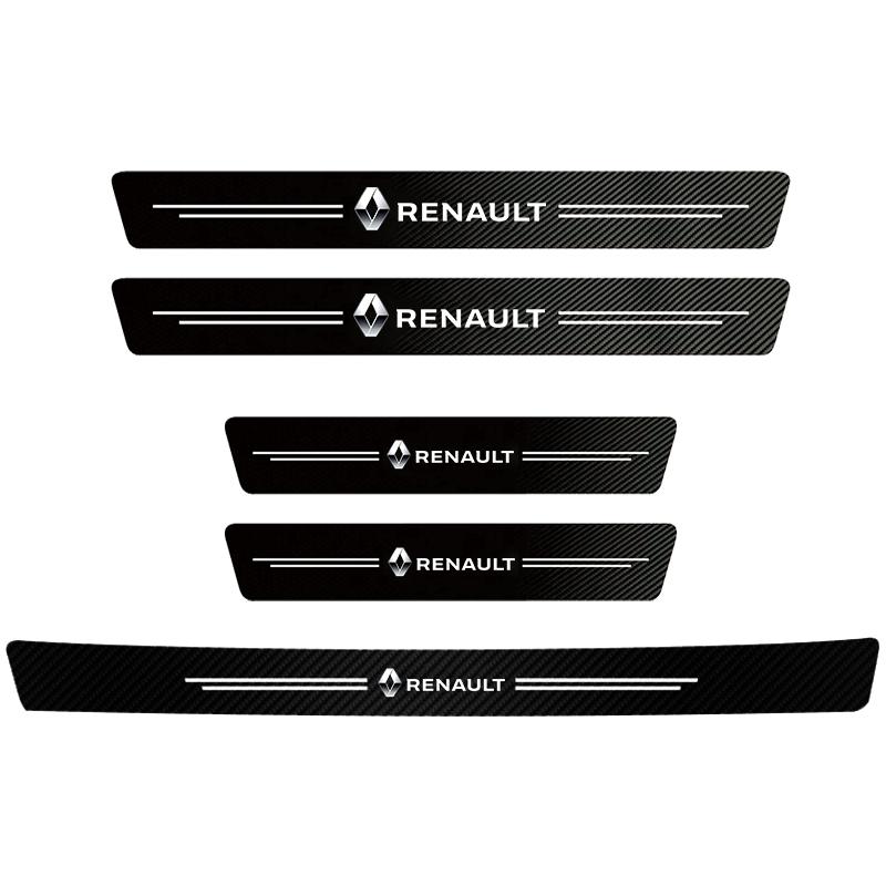 Car Styling Threshold Strip Carbon Fiber Sticker Door Sill Protector Accessories For Renault Clio Megane Logan Duster RS SS1
