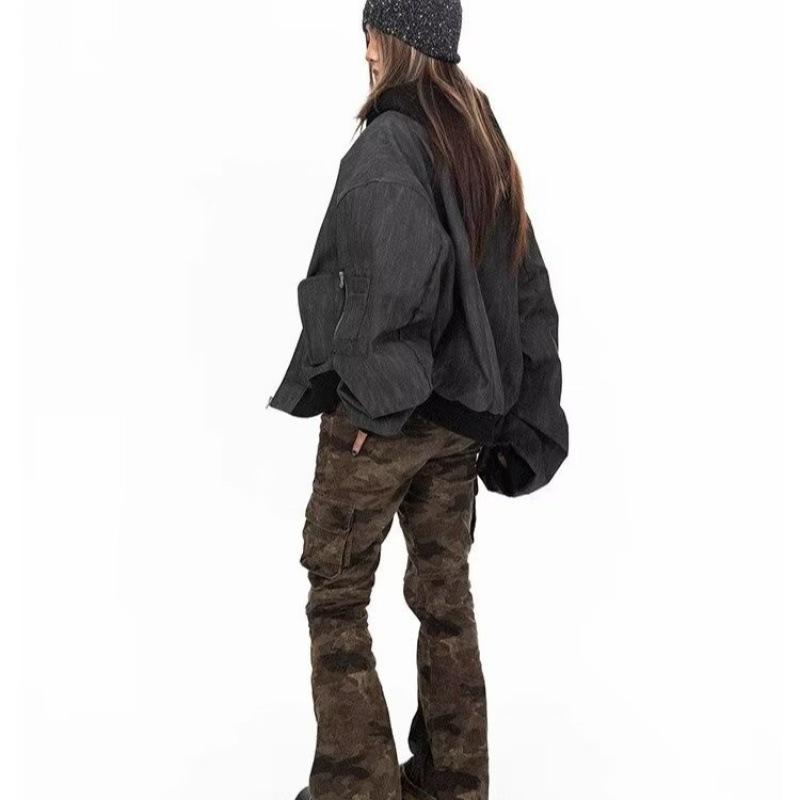 Herr 2024 Retro Amerikansk Arbetsklädesjacka - Huva Läderdesign för Vår & Höst