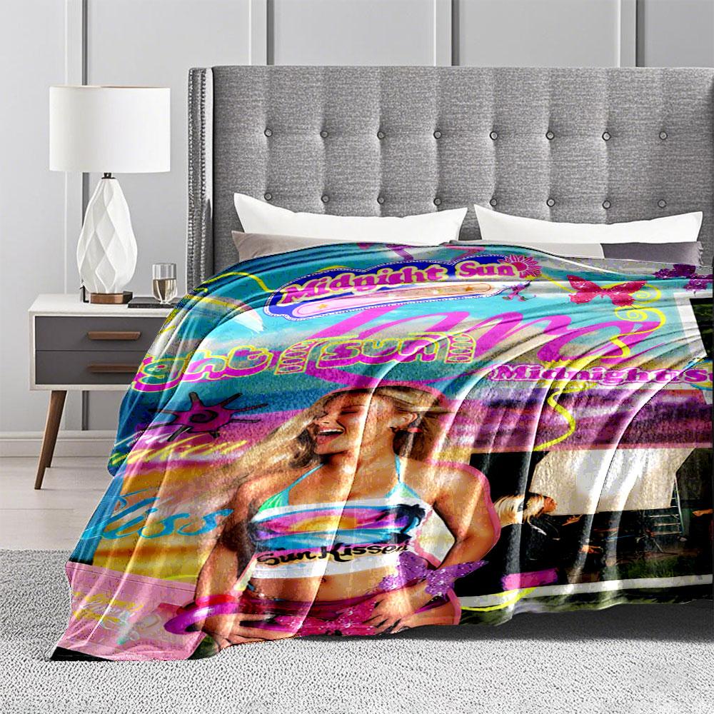 Midnight Sun Beach Vibes Blanket for all seasons blanket lunch break throw gift
