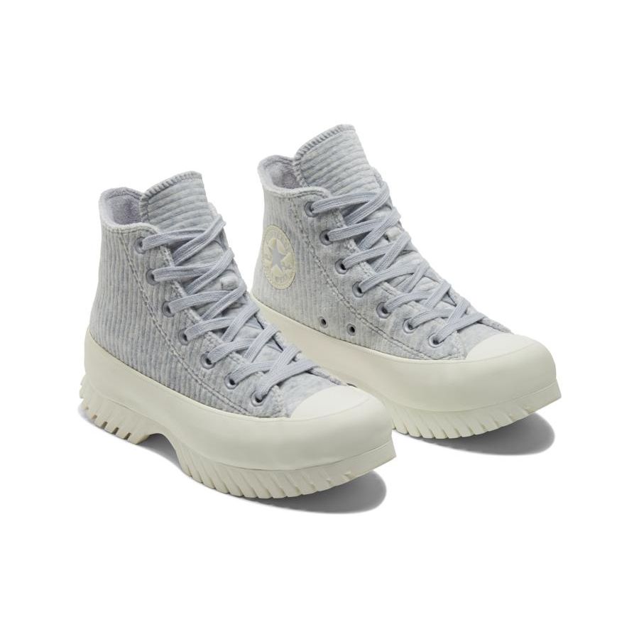 Converse Chuck Taylor All Star Lugged 2.0 High Striped Knit - Gravel Unisex Sneakers Blue Egret A01347C